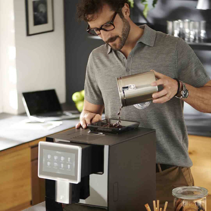 Espressor Automat TCHIBO Coffea Office, Ecran Tactil, Bauturi Presetate, Dispozitiv Spumare Lapte, Gri [4]