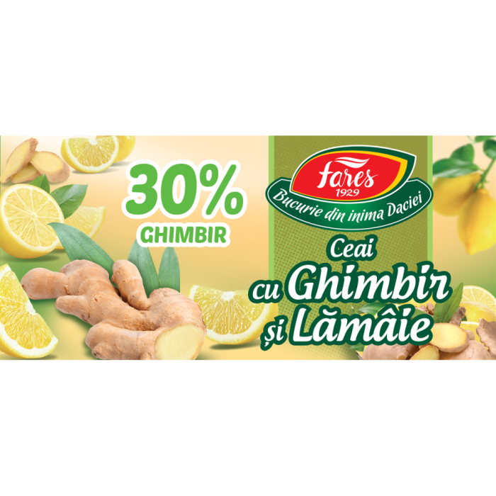 FARES Ceai cu Ghimbir 30% și Lămâie 20x2g [4]