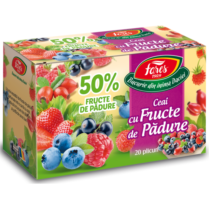 FARES Ceai cu Fructe de Padure 50% 20x2g [1]