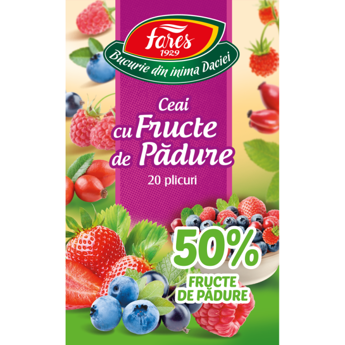 FARES Ceai cu Fructe de Padure 50% 20x2g [3]