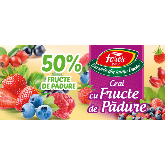 FARES Ceai cu Fructe de Padure 50% 20x2g [4]