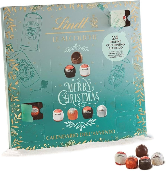 LINDT Le Acoliche Calendar Advent cu Praline cu Alcool 317g [1]