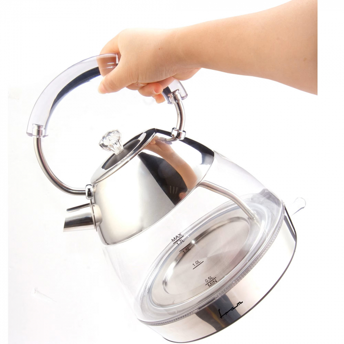 FRAM Fierbator electric, Kettle, Fek-2200GX, 2200W, capacitate 1.7L, Sticla si Inox [4]