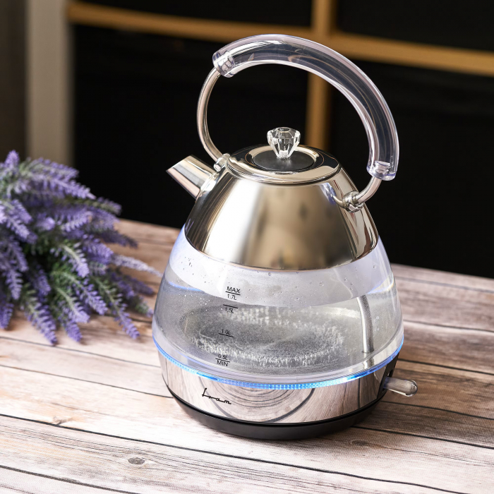 FRAM Fierbator electric, Kettle, Fek-2200GX, 2200W, capacitate 1.7L, Sticla si Inox [3]