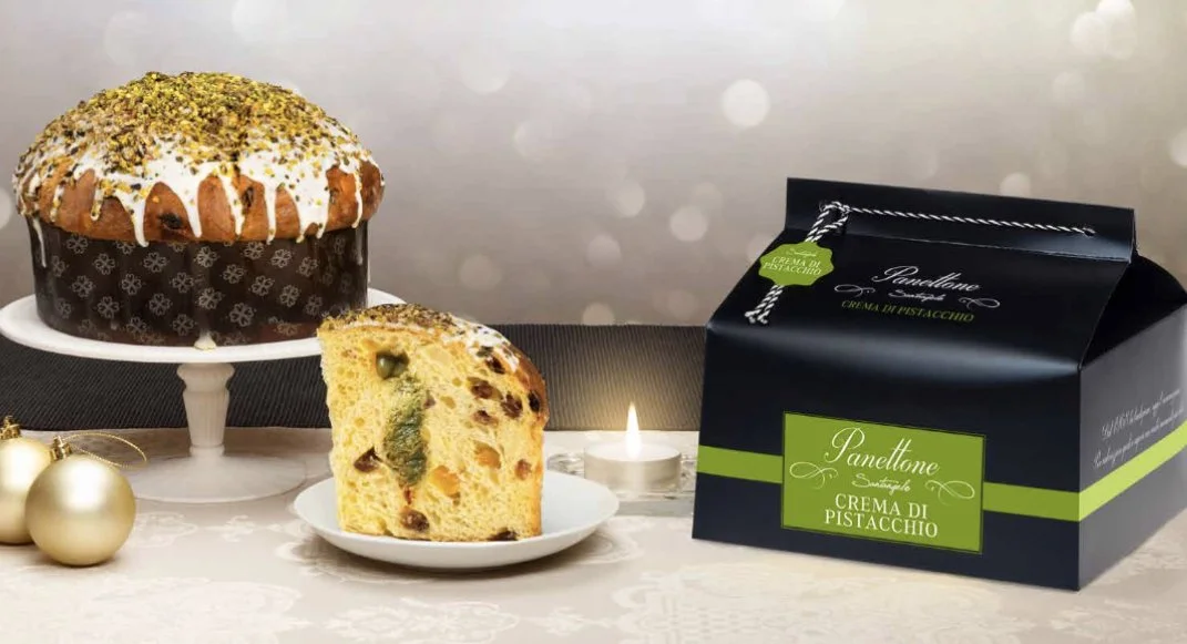 SANTANGELO Cozonac Panettone cu Crema de Fistic si Glazura 900g [2]