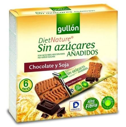 GULLON Biscuiti cu Ciocolata si Soia Fara Zahar 144g [1]