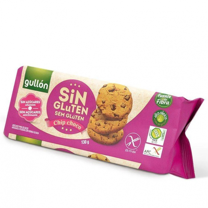 GULLON Biscuiti Dietetici Fara Gluten Chip Choco 130g [2]