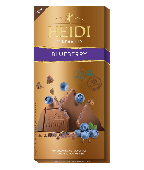 HEIDI Milk & Blueberry Ciocolata cu Lapte si Afine 80g [1]