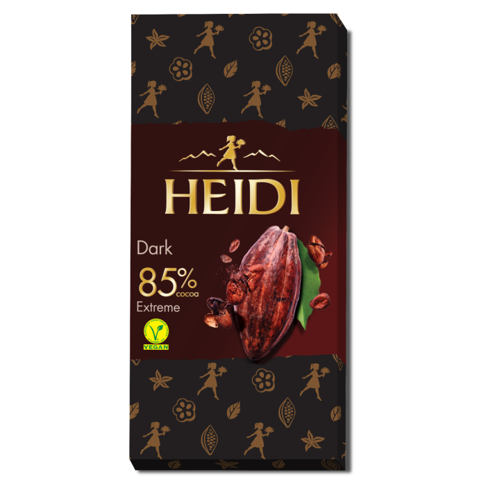 HEIDI Dark Extreme Ciocolata Neagra cu 85% Cacao 80g [1]