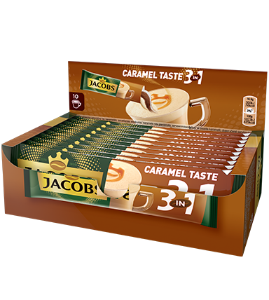 JACOBS 3in1 Caramel Taste Mix Cafea Instant Plic 10buc [1]