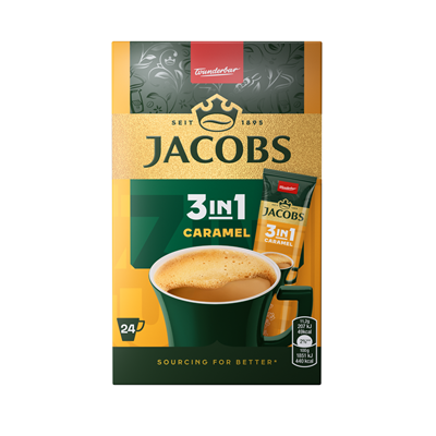 JACOBS 3in1 Caramel Taste Mix Cafea Instant Plic 10buc [2]