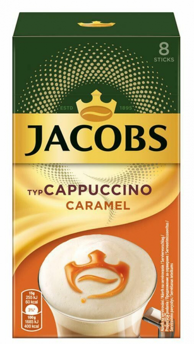 JACOBS Cappuccino cu Aroma de Caramel Plic 8buc [1]