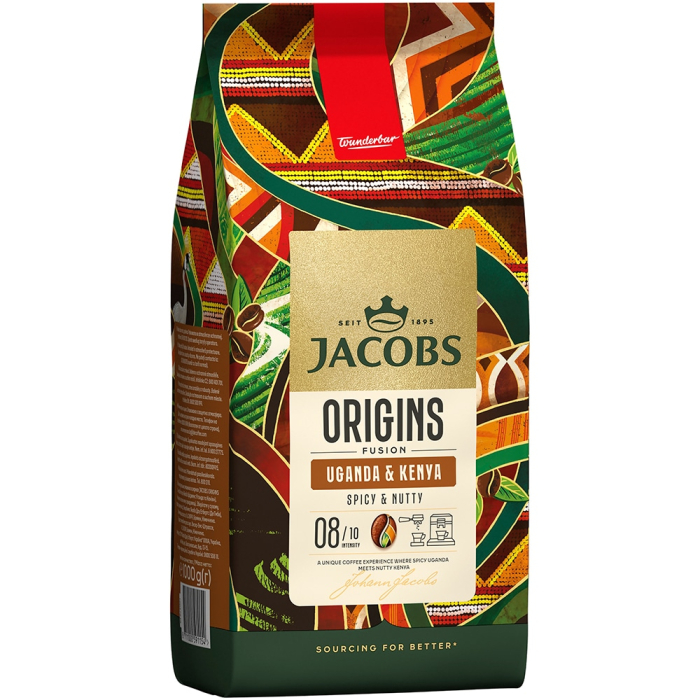 JACOBS Origins Fusion Uganda & Kenya Spicy & Nutty - Cafea Boabe 1kg [2]