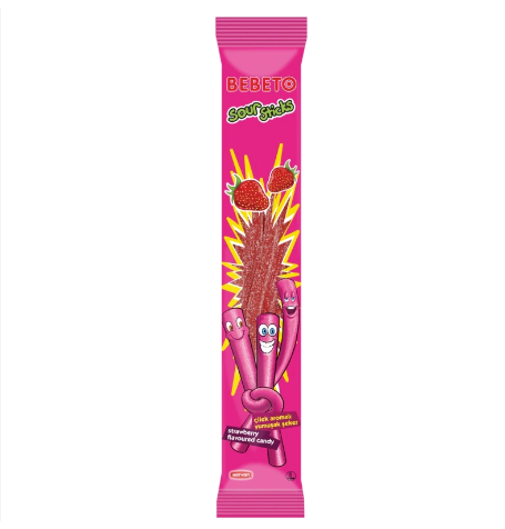 Jeleuri Sour Sticks cu Aroma de Capsuni BEBETO 24x30g [2]