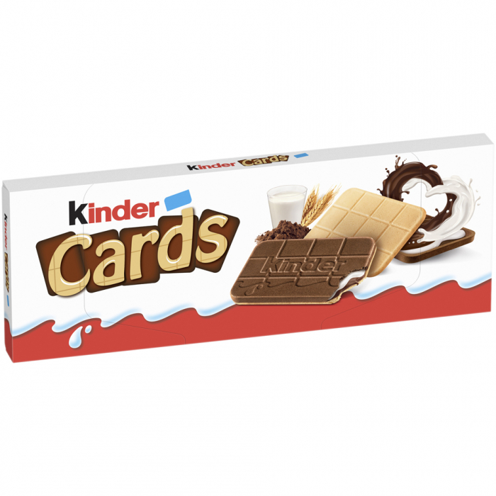 KINDER Cards Biscuiti cu Glazura de Ciocolata 188g [1]