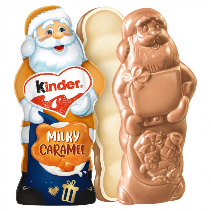 Mos Craciun din Ciocolata cu Lapte si Caramel KINDER 110g [2]