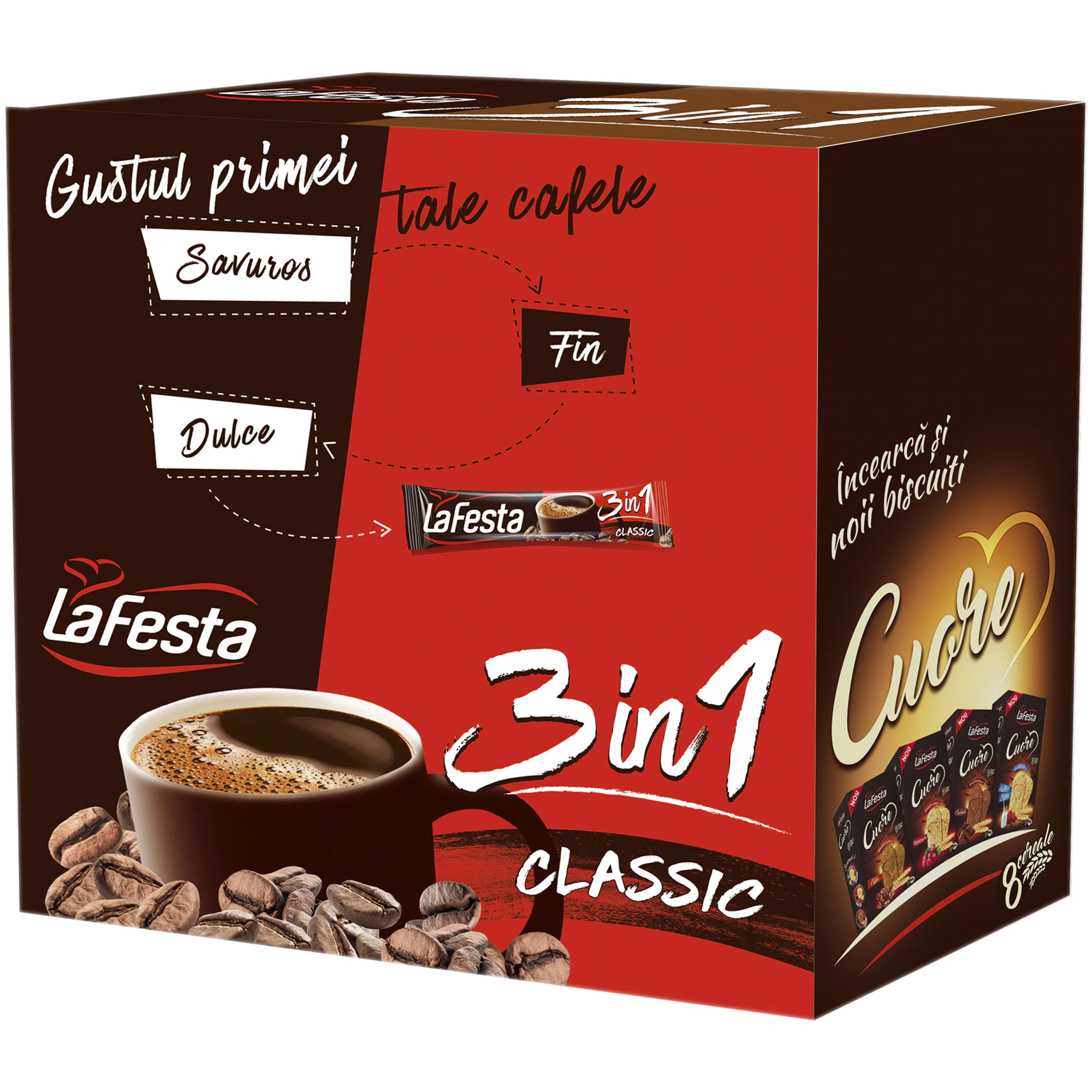 LA FESTA Cafea Instant 3in1 Clasic Plic 24x5.6g [1]
