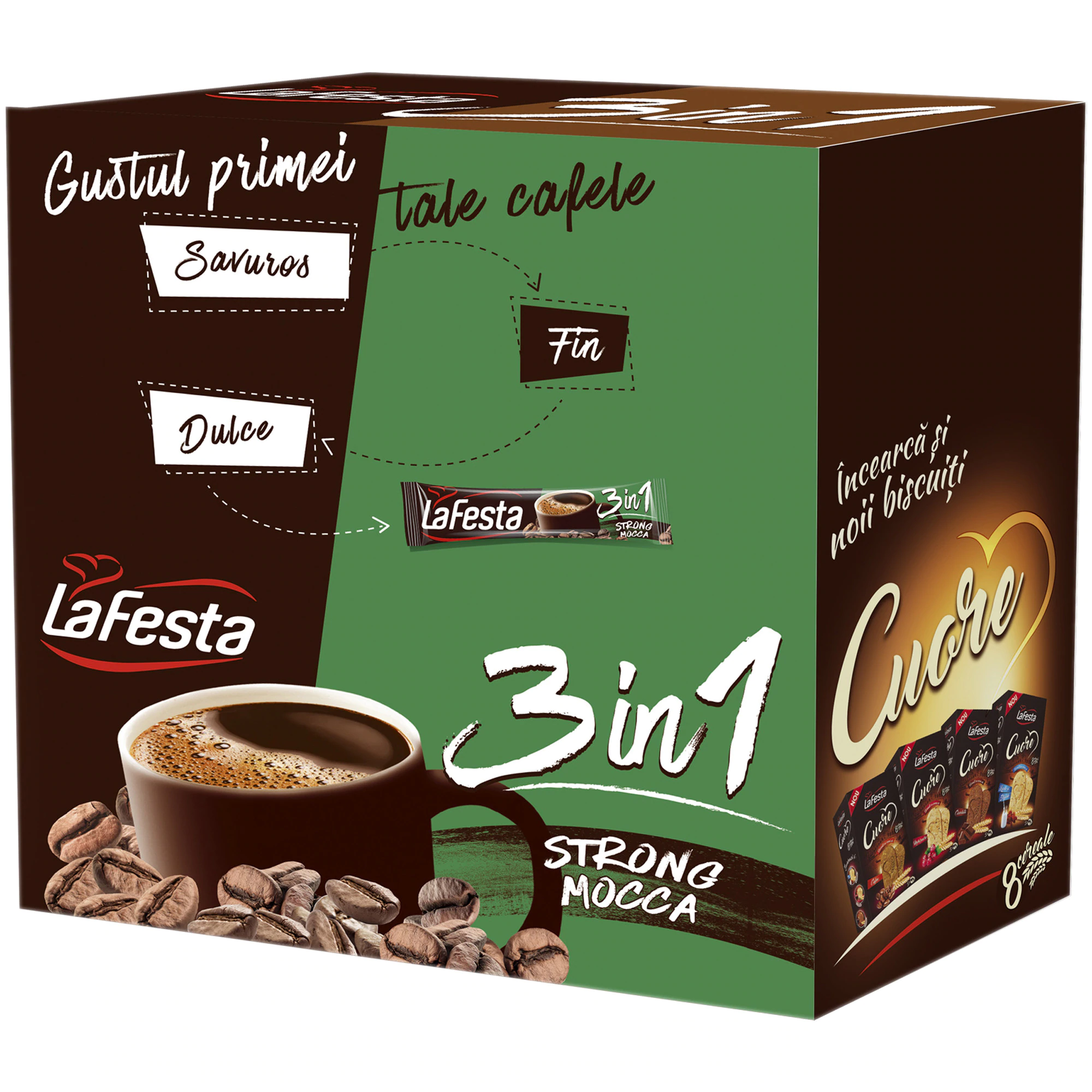 LA FESTA Cafea Instant 3in1 Strong Plic 24x5.6g [2]