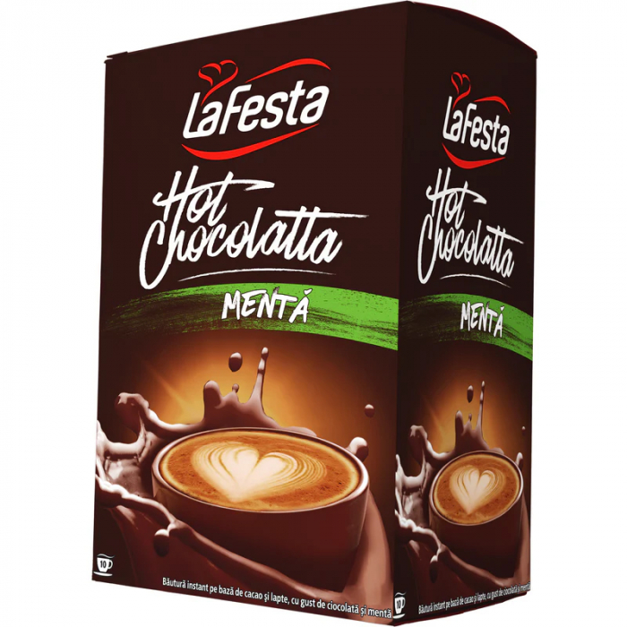 LA FESTA Ciocolata Calda cu Gust de Menta si Ciocolata Plic 10x25g [1]