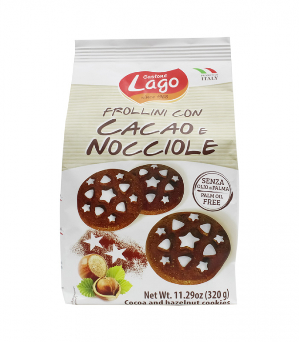 LAGO Biscuiti Frollini cu Cacao si Alune 400g [2]
