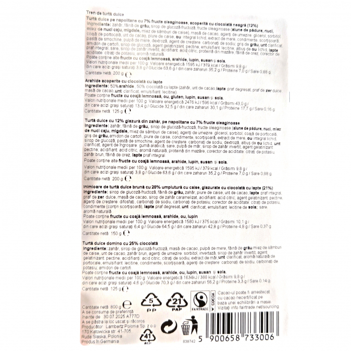 LAMBERTZ Turtă Dulce în Cutie Trenuleț de Metal 800g [3]