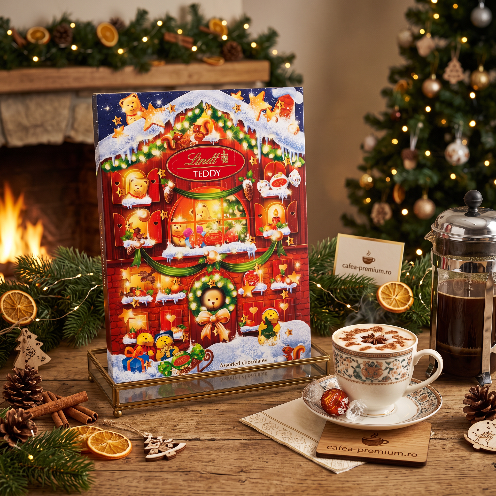 LINDT Teddy Calendar Advent cu Ursuleti de Ciocolata 170g [5]