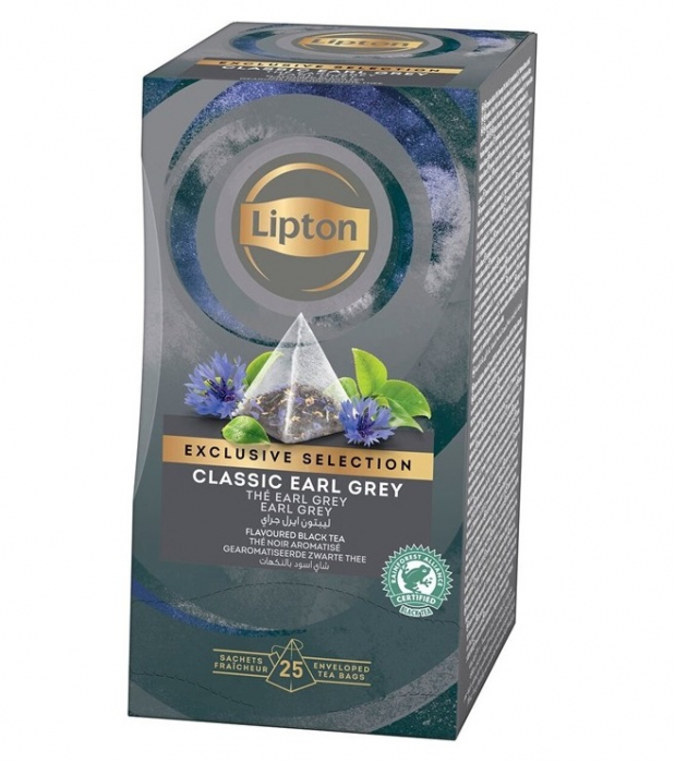 LIPTON Exclusive Selection Classic Earl Grey Ceai Negru Pyramid 25x1.8g [1]