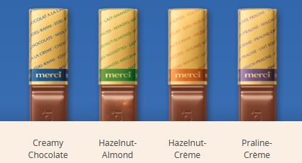 MERCI Mini Tablete de Ciocolata Asortata Cutie Albastra 250g [2]