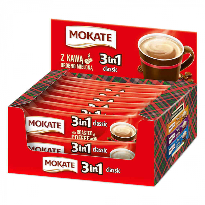 MOKATE 3in1 Classic Cafea Instant Plic 24x17g [1]