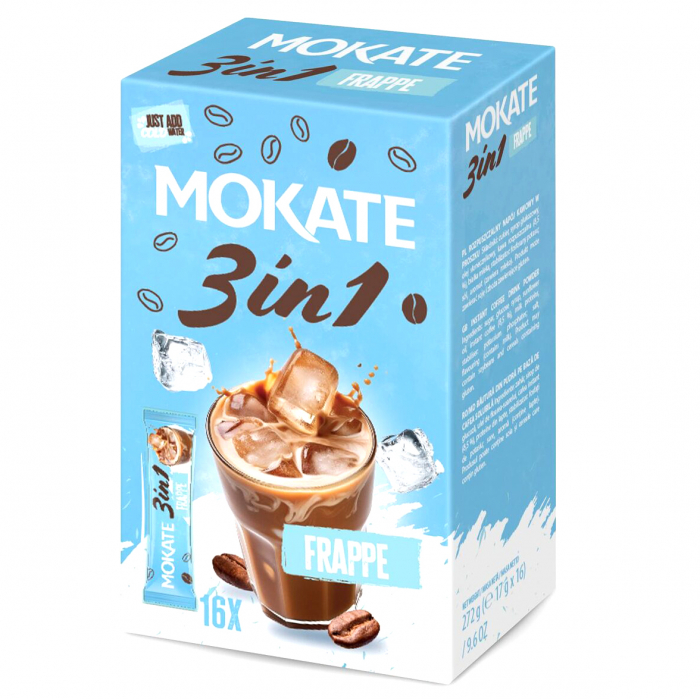 MOKATE 3in1 Frappe Cafea Rece Instant Plic 16x15g [1]