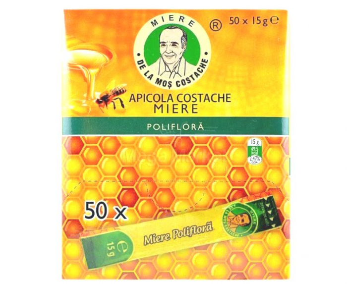 MOS COSTACHE Miere Poliflora Plic 50x15g [5]