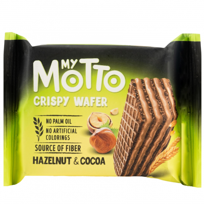 MY MOTTO Napolitane cu Crema de Alune si Cacao 20x34g [2]
