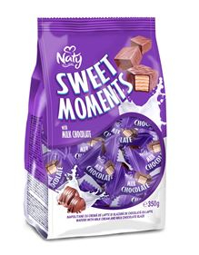 NATY Sweet Moments Napolitane Ambalate Individual  cu Cremă de Lapte și Glazură de Ciocolată 350g [1]