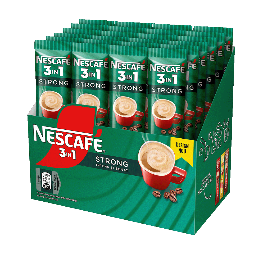 NESCAFE 3in1 Strong Cafea Instant Plic 24x15g [3]