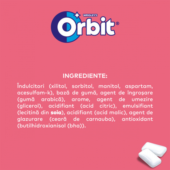 ORBIT Guma de Mestecat cu Gust de Pepene Rosu 46 de Pastile 64g [2]