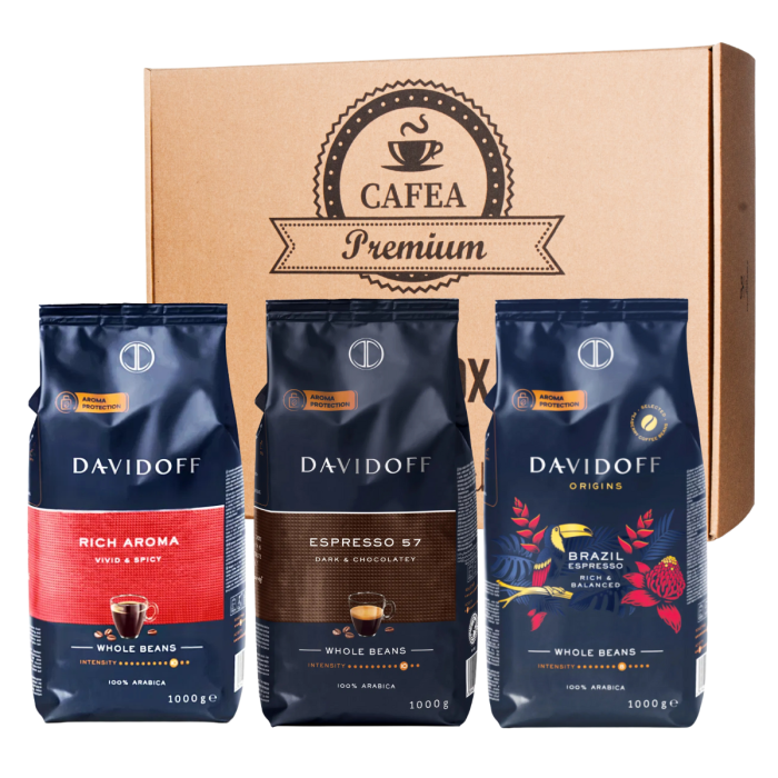 Pachet Cadou CAFEA PREMIUM  - Cafea Davidoff - 3 piese [1]