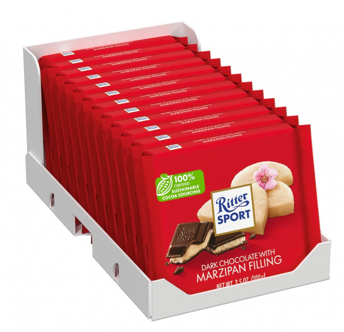 RITTER Sport Ciocolata Dark cu Crema de Marzipan 100g [3]