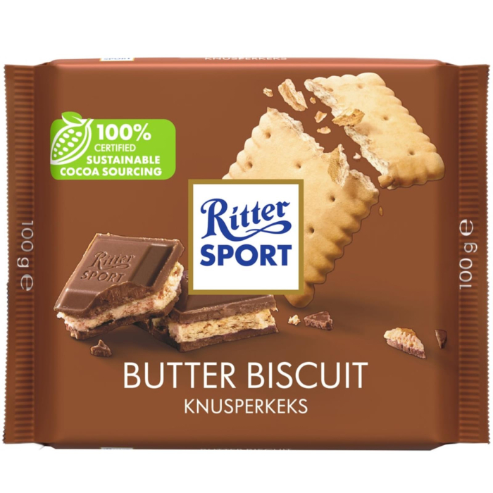 RITTER Sport Ciocolata cu Biscuiti 100g [1]