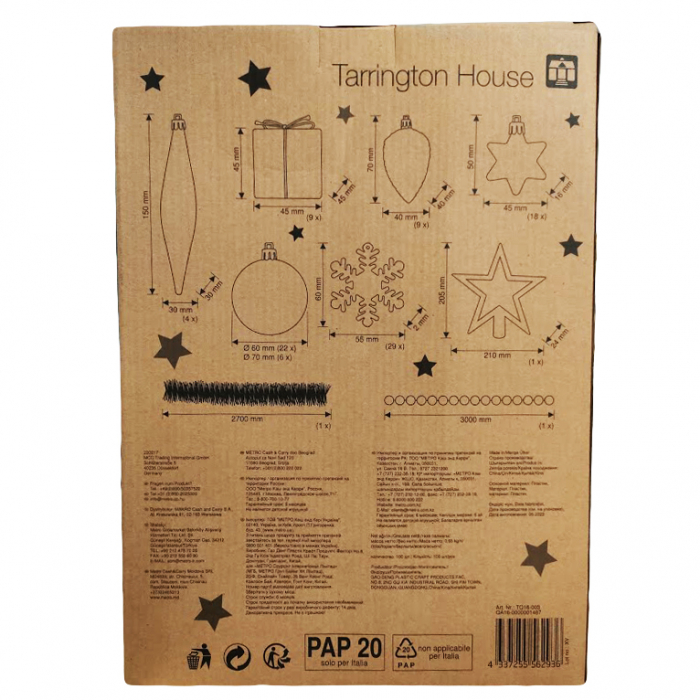 Set Complet de 100 Decoratiuni pentru Brad - Combinatie Culori Alb, Roz, Verde, Rosu - Material Plastic [2]