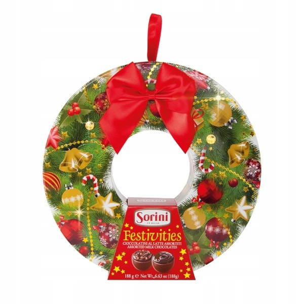 SORINI Praline cu Lapte, Alune si Cereale - Cutie Specială de Crăciun Festivities - Ghirlandă 188g [3]
