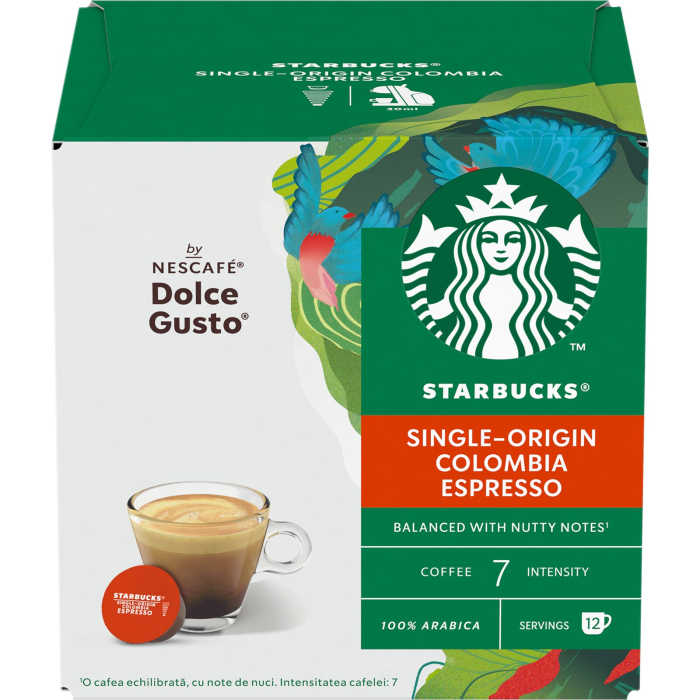 STARBUCKS Espresso Colombia Capsule Dolce Gusto 66g 6 bauturi [1]