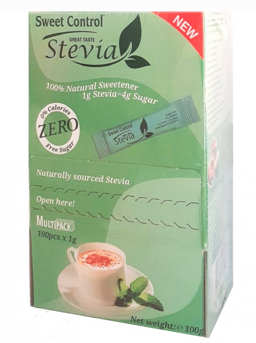 SWEET CONTROL Stevia Indulcitor Stick 100x1g [1]