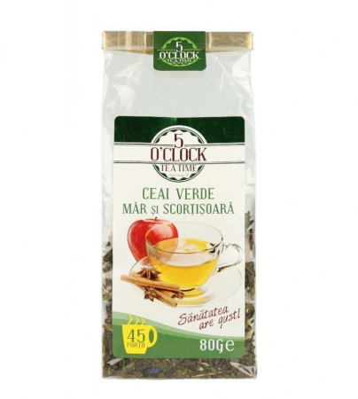 Ceai Vărsat - 5 O'CLOCK Ceai Verde cu Cirese si Trandafiri 80g