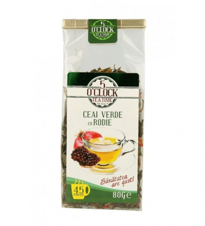 Ceai Vărsat - 5 O'CLOCK Ceai Verde cu Rodie 80g