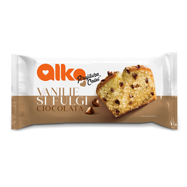 Prajituri Ambalate - ALKA Prajitura Casei cu Vanilie si Fulgi de Ciocolata 300g