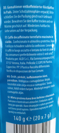 AMAROY Barissimo Decofeinizat Paduri Discuri Senseo 62mm Monodoze 20buc 140g [4]