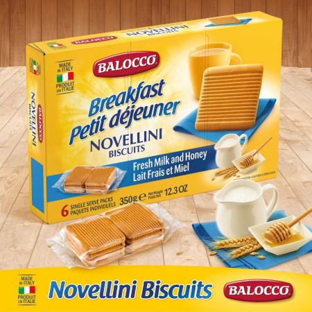 BALOCCO Biscuiti cu Miere si Lapte Novellini Buon Giorno 350g [3]