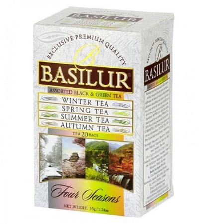 Ceai in Plic - BASILUR 4 Anotimpuri Ceai Mixt 20buc 35g