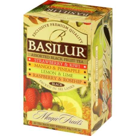 Ceai in Plic - BASILUR Assorted Magic Fruits Ceai Negru cu Fructe 20buc 40g