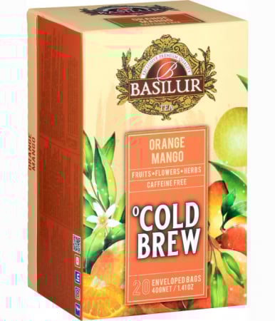 Ceai in Plic - BASILUR Ceai Rece Cold Brew Orange Mango 20x1.4g